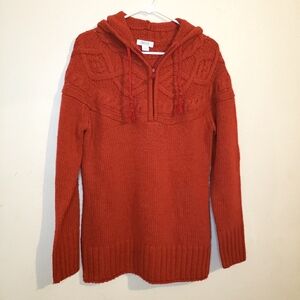 Gander Mountain Guide Series Women's Large Wool Blend Red Nordic Heavy Sweater L